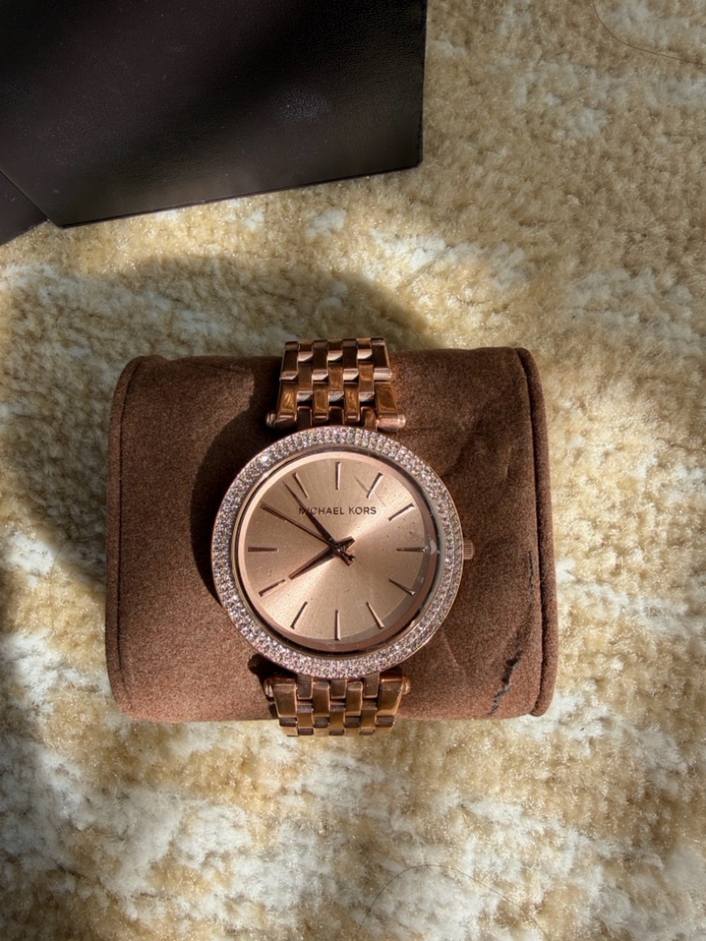 Michael Kors Rose Gold Crystal Bezel Bracelet Watch - Picture 5 of 8